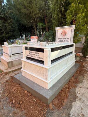 Granit ve Muğla Mermeri Karışımı Mezar - Model 40