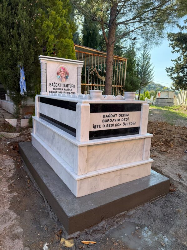Granit ve Muğla Mermeri Karışımı Mezar - Model 40 - Görsel 5